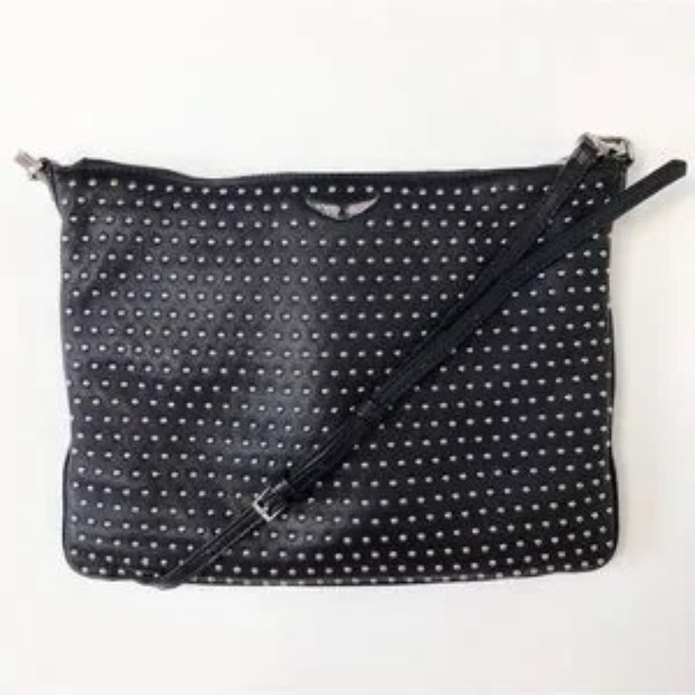 Zadig & Voltaire Uma Bag Rock Studs Black Leather Crossbody Bag